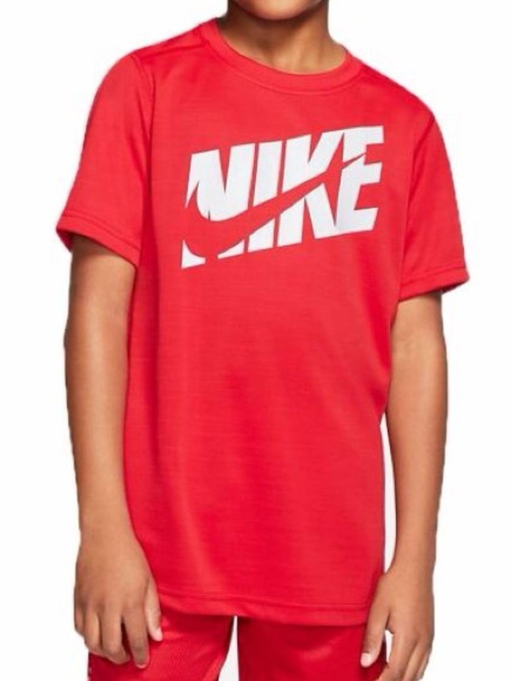 Nike Boys Red Short-Sleeve Tee with White Logo‎ Sz-XL.  FF2